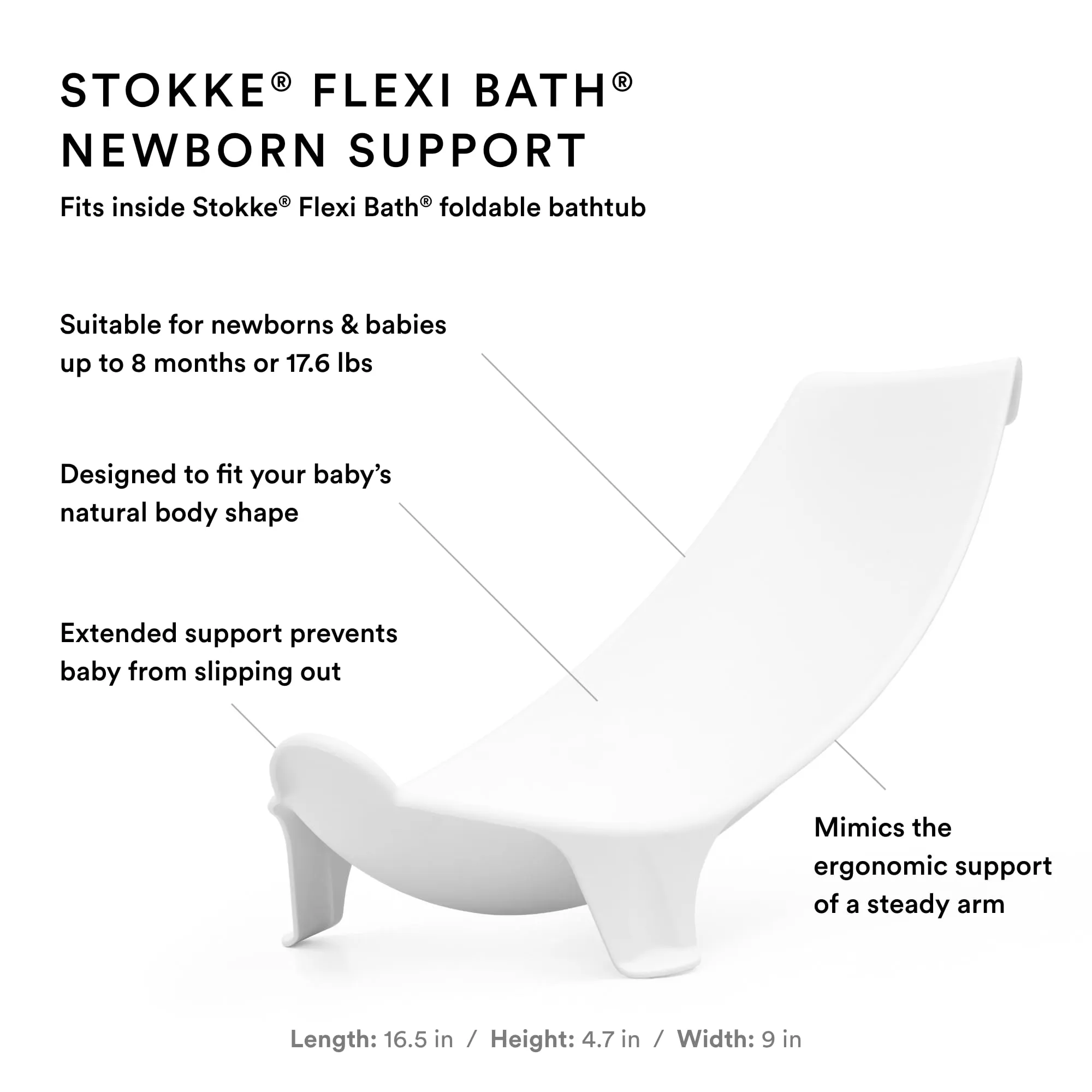 Stokke: Flexi Bath Bundle-Foldable Baby Bathtub Best for Newborns & Babies Up to 48 Months