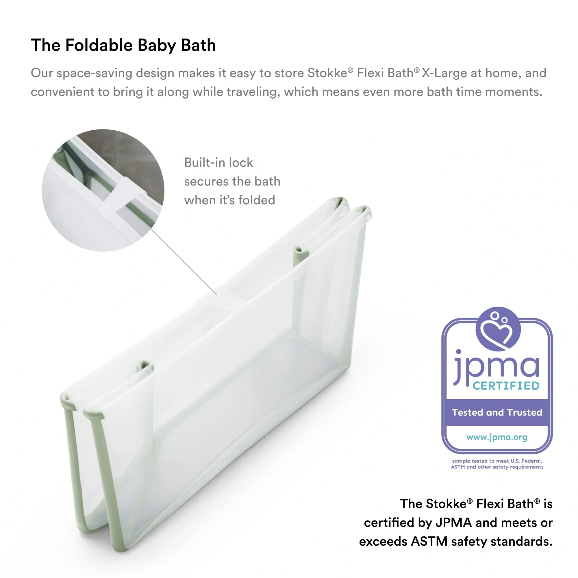Stokke: Flexi Bath Bundle-Foldable Baby Bathtub Best for Newborns & Babies Up to 48 Months