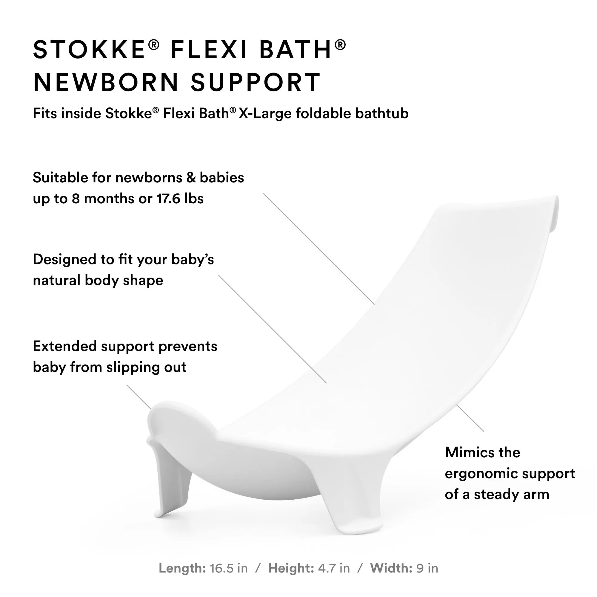 Stokke: Flexi Bath Bundle-Foldable Baby Bathtub Best for Newborns & Babies Up to 48 Months
