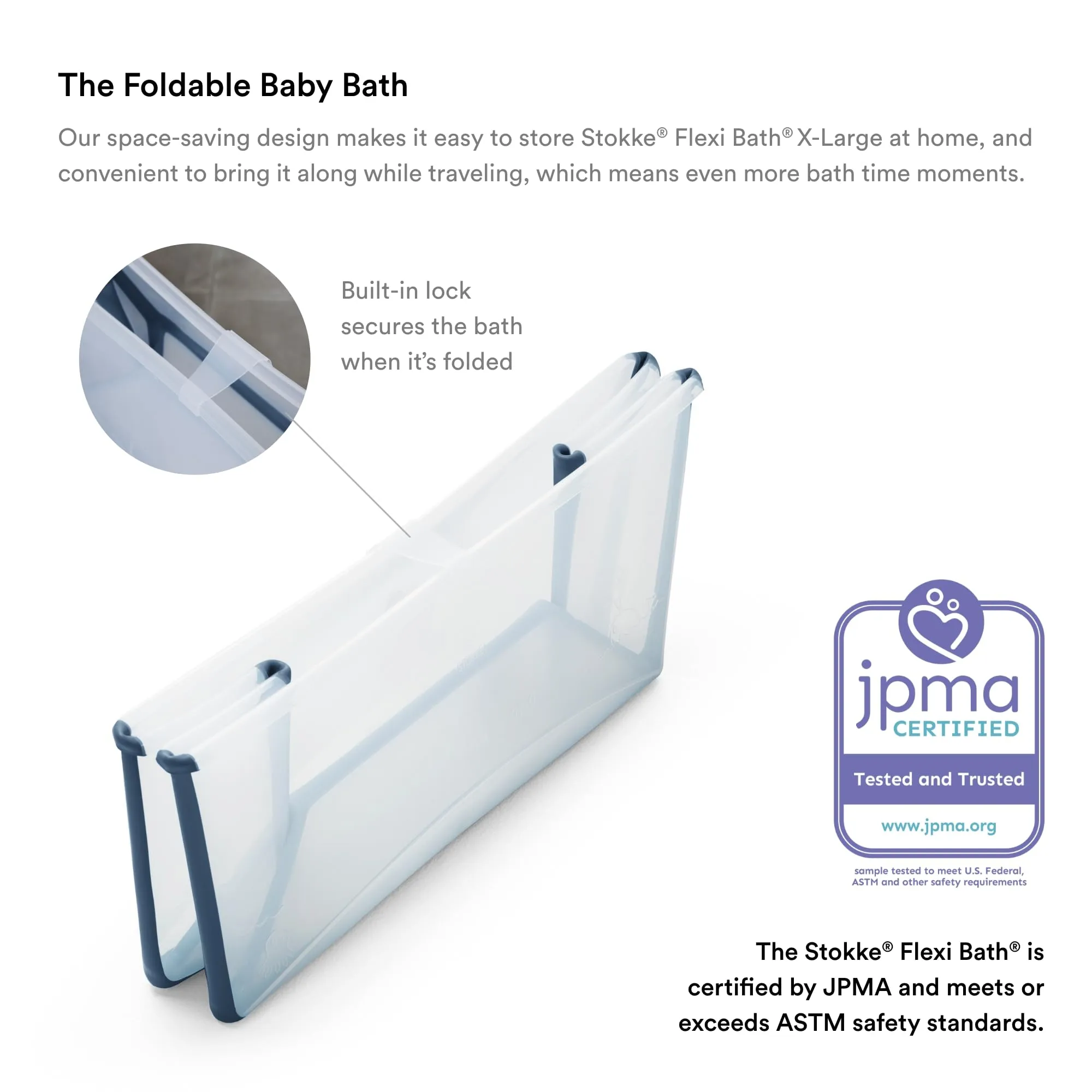 Stokke: Flexi Bath Bundle-Foldable Baby Bathtub Best for Newborns & Babies Up to 48 Months