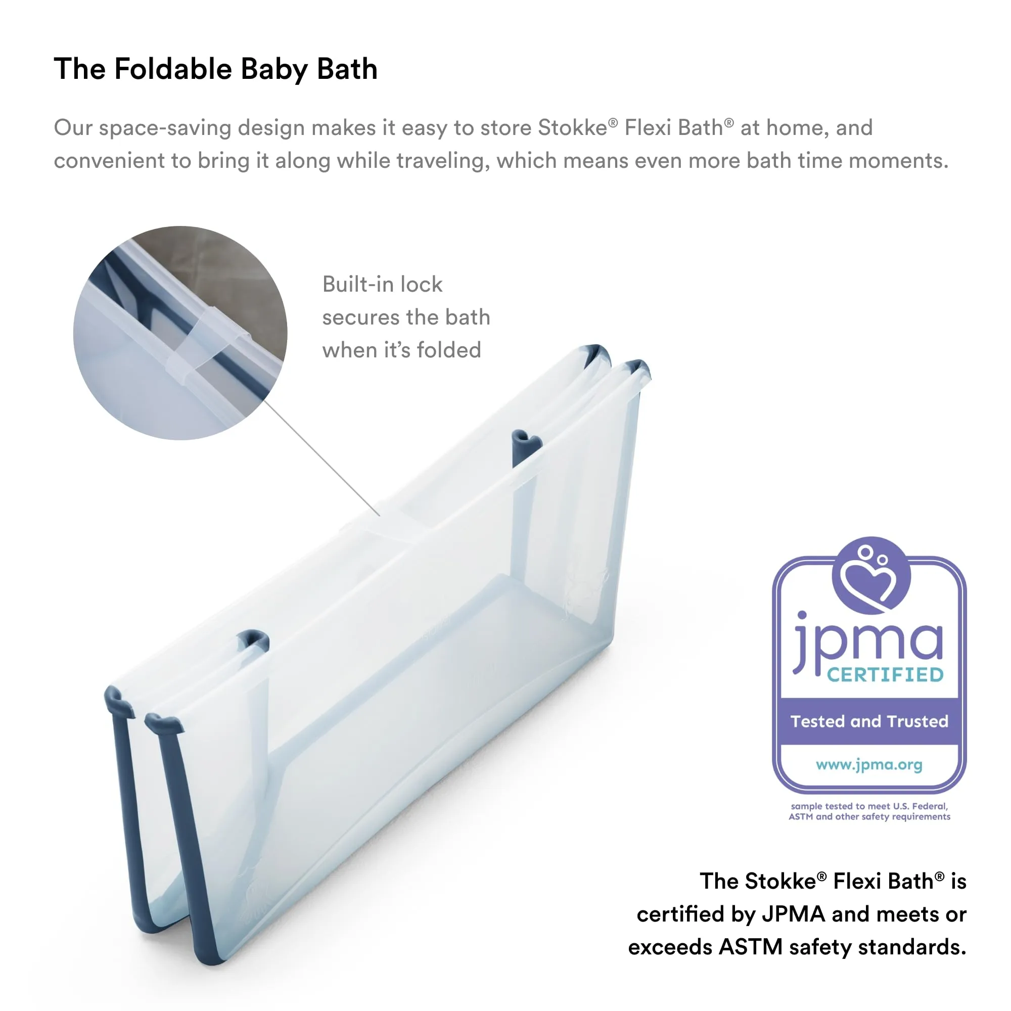 Stokke: Flexi Bath Bundle-Foldable Baby Bathtub Best for Newborns & Babies Up to 48 Months