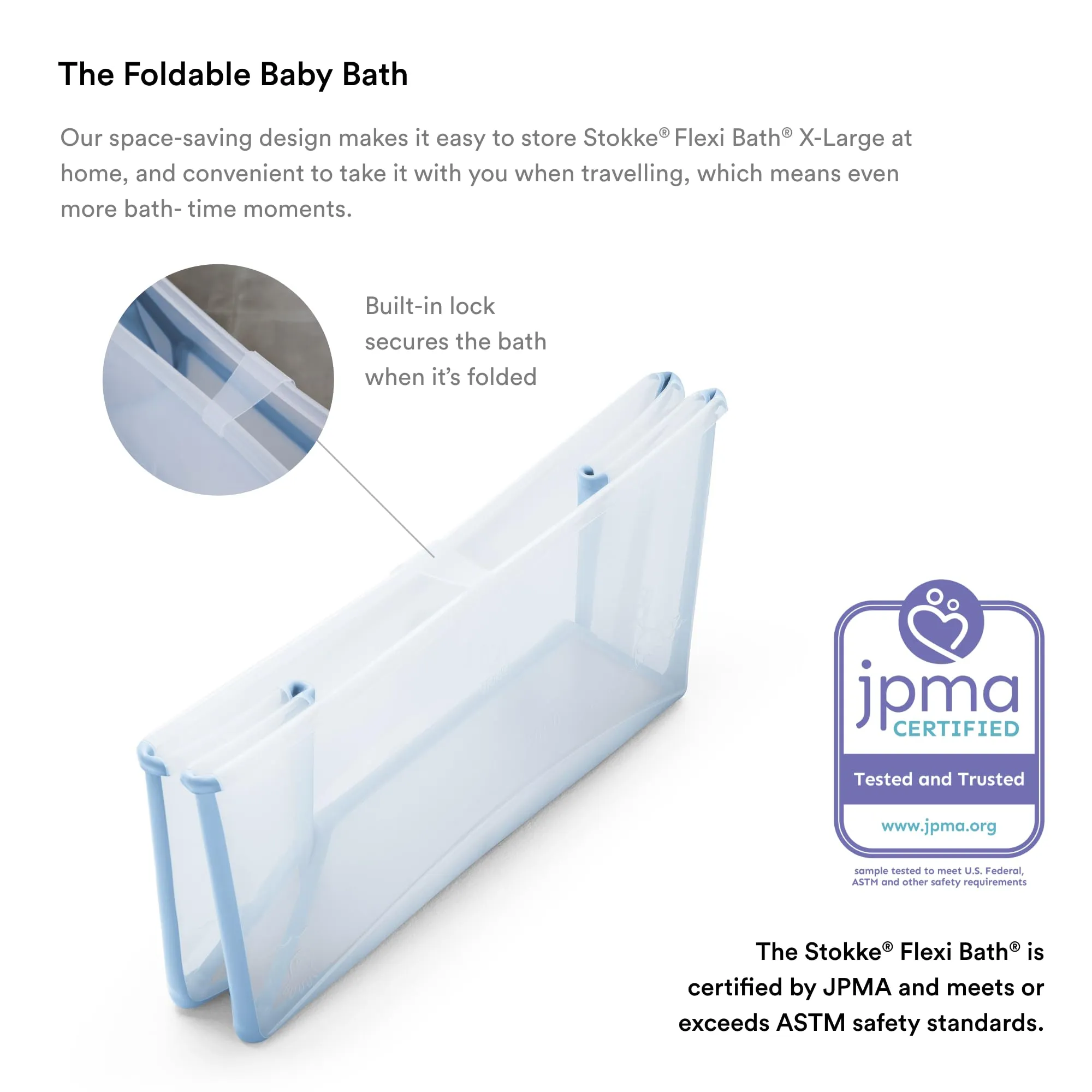 Stokke: Flexi Bath Bundle-Foldable Baby Bathtub Best for Newborns & Babies Up to 48 Months