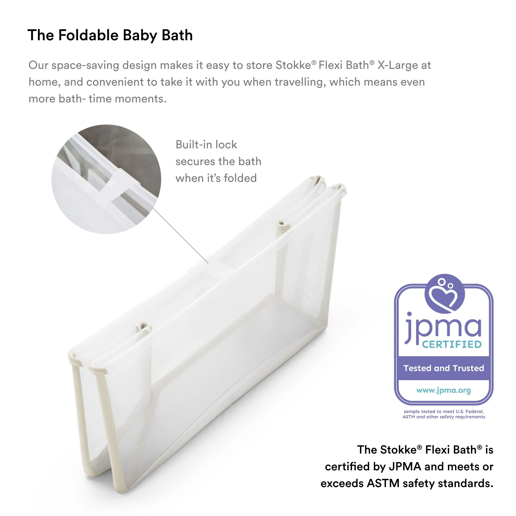 Stokke: Flexi Bath Bundle-Foldable Baby Bathtub Best for Newborns & Babies Up to 48 Months