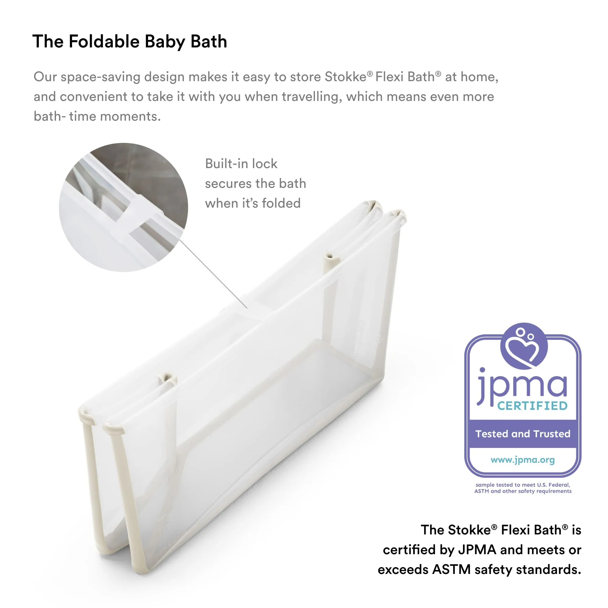 Stokke: Flexi Bath Bundle-Foldable Baby Bathtub Best for Newborns & Babies Up to 48 Months
