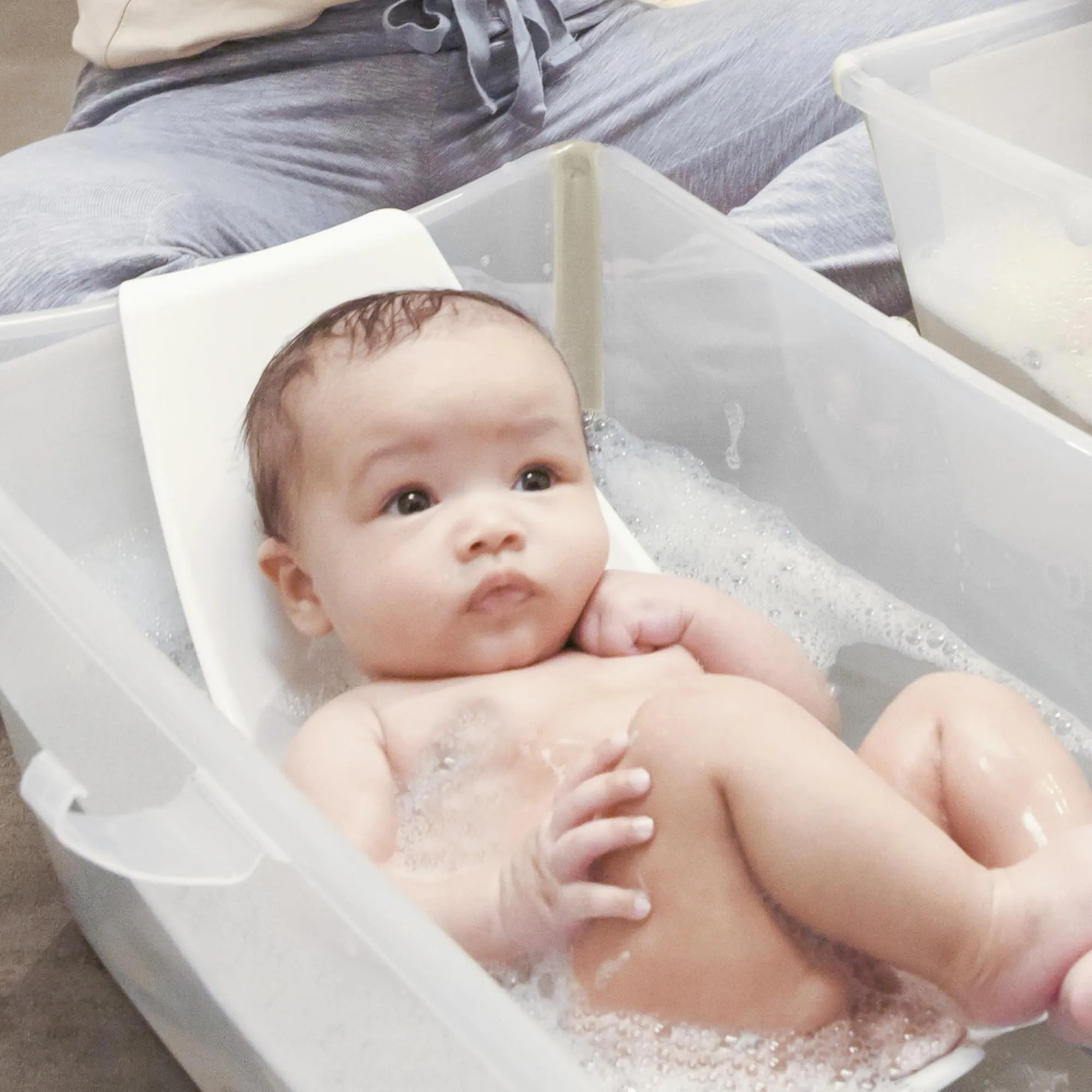 Stokke: Flexi Bath Bundle-Foldable Baby Bathtub Best for Newborns & Babies Up to 48 Months