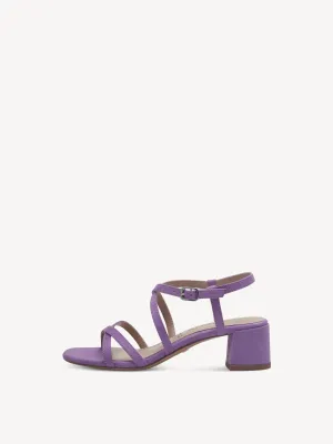 Tamaris Women's 1-28204-42 Heeled Leather Sandals Light Purple