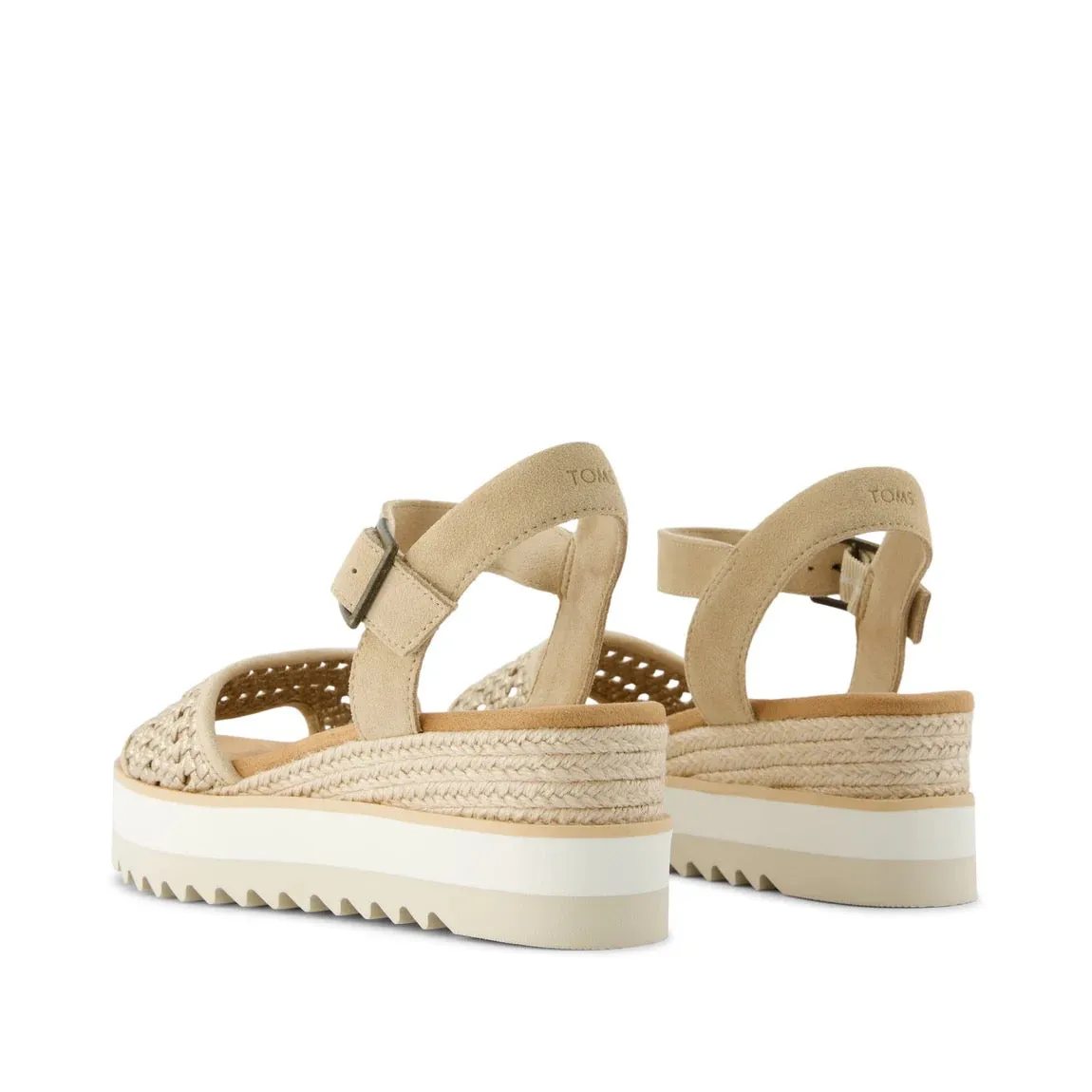 Toms: Diana Sandals in Champagne Gold Metallic Weave