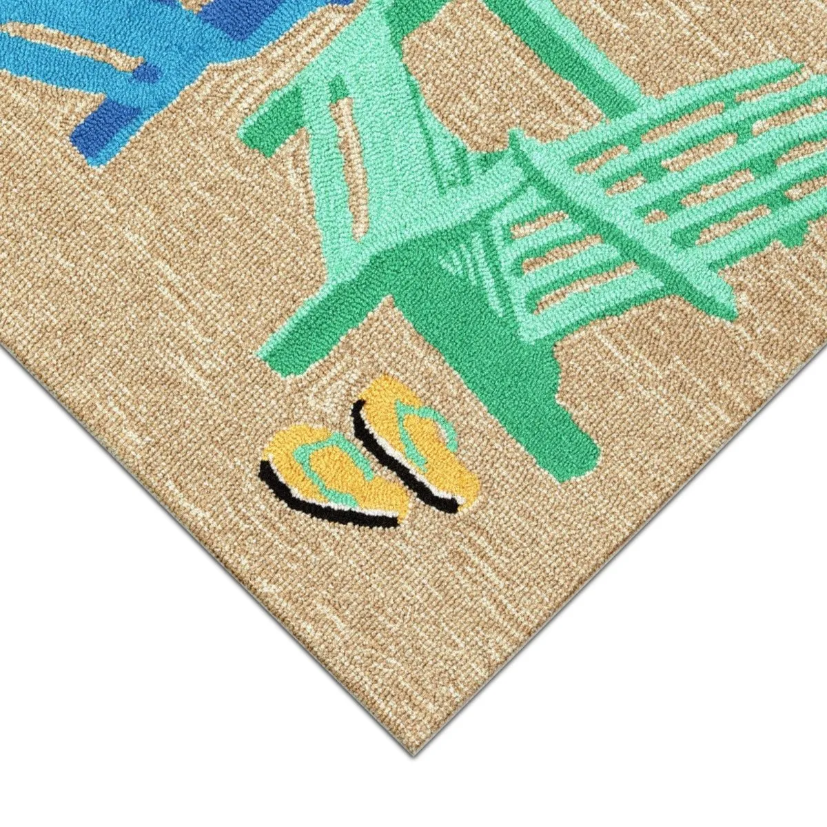 Trans-Ocean FRONTPORCH Indoor/Outdoor Hand Tufted  Durable Area Rug  - Seaside