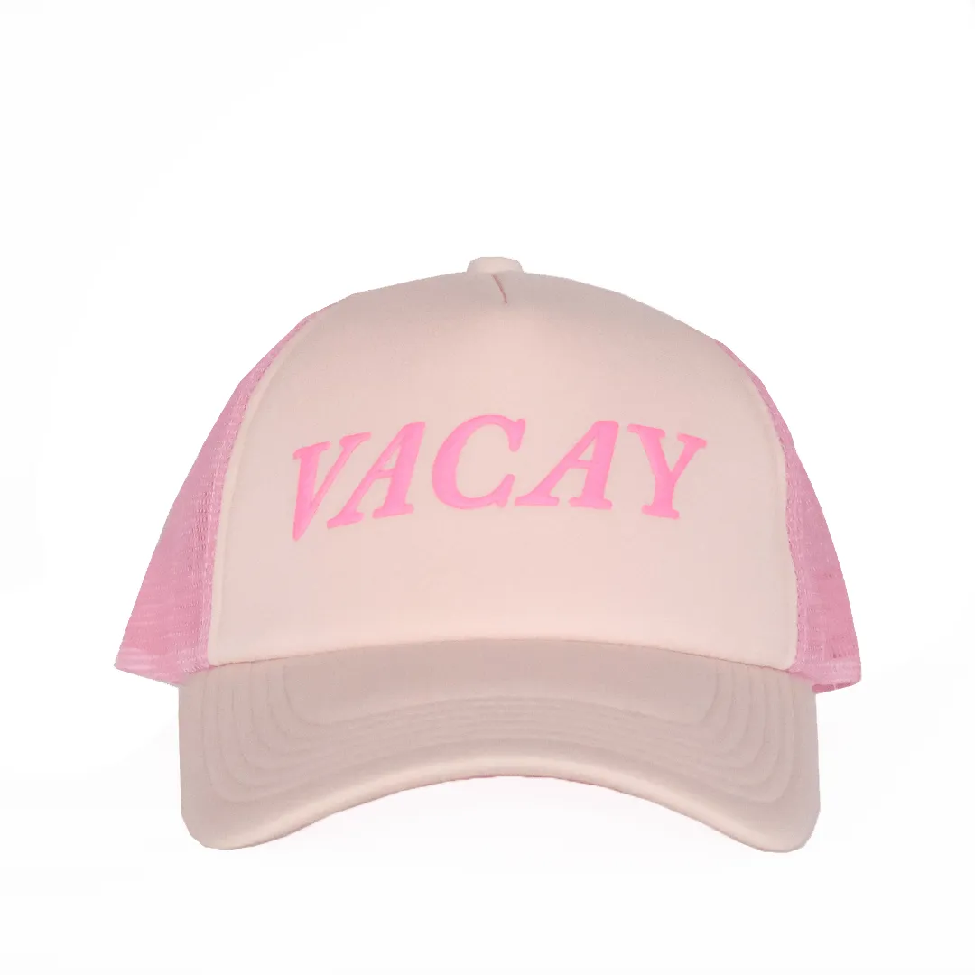 Vacay Trucker Hat- Pink