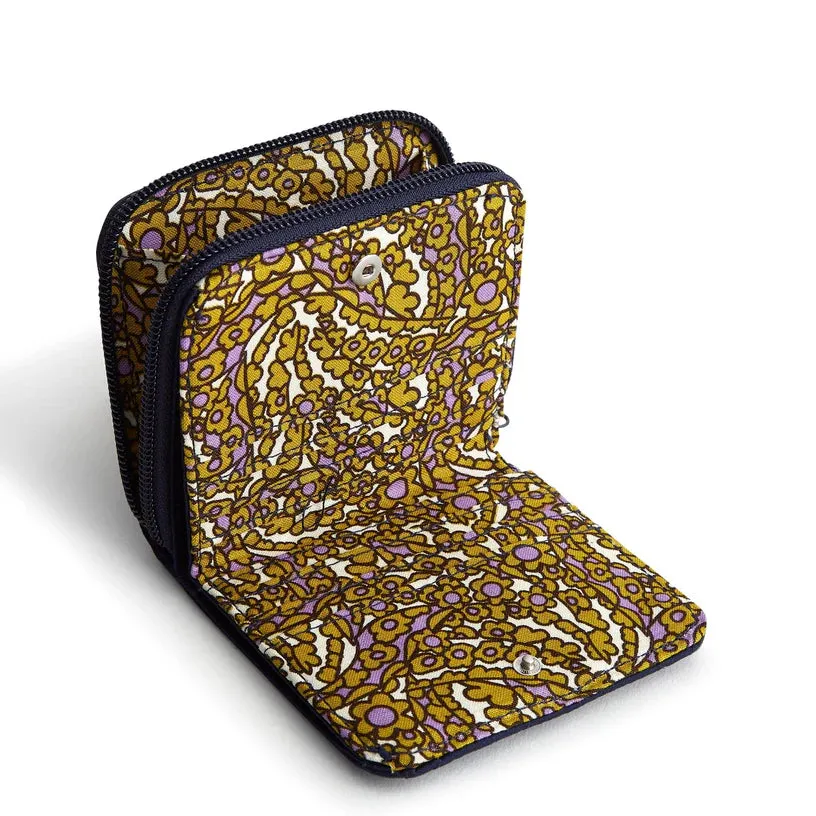 Vera Bradley Small Zip Around Wallet in Peacoat