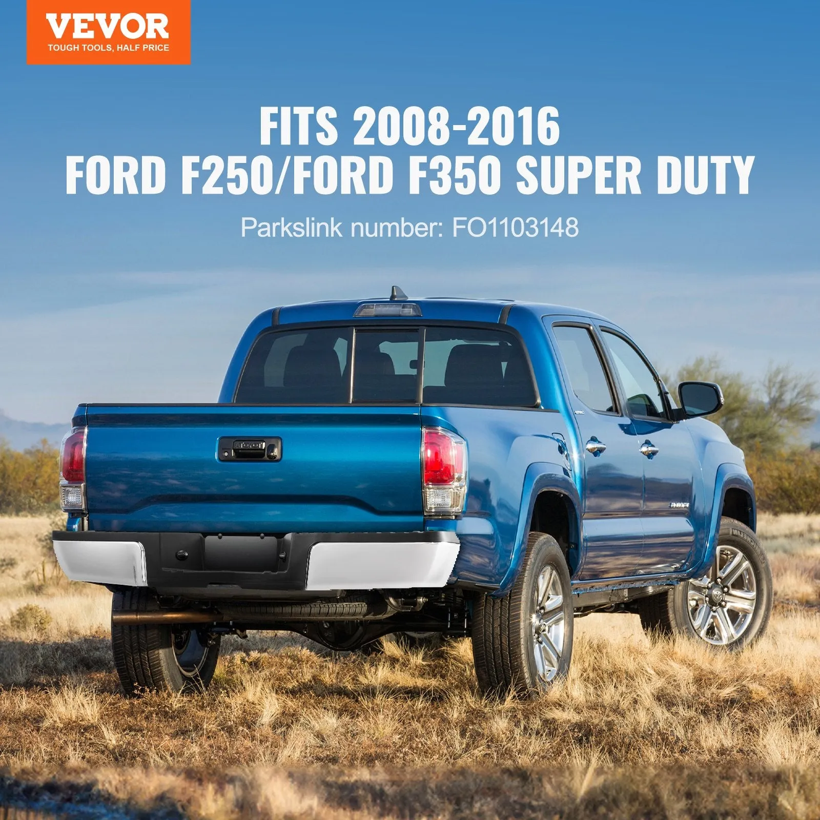 Vevor Rear Step Bumper Steel Compatible with 2008-2016 Ford F250/F350 Super Duty New