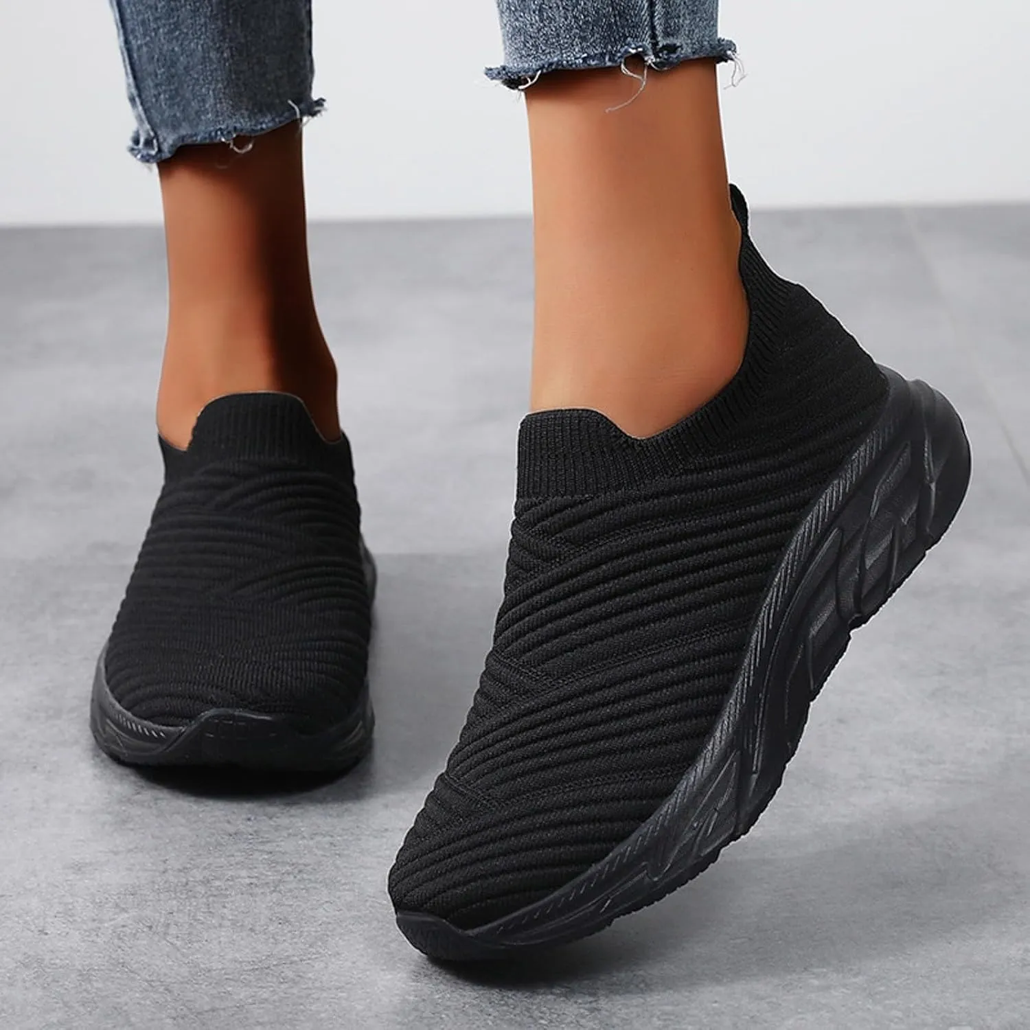 Walking Shoes Women Comfort Athletic Slip On Walking Shoes Comfortable Lightweight Breathable Non Slip Tennis Workout Running Sneakers