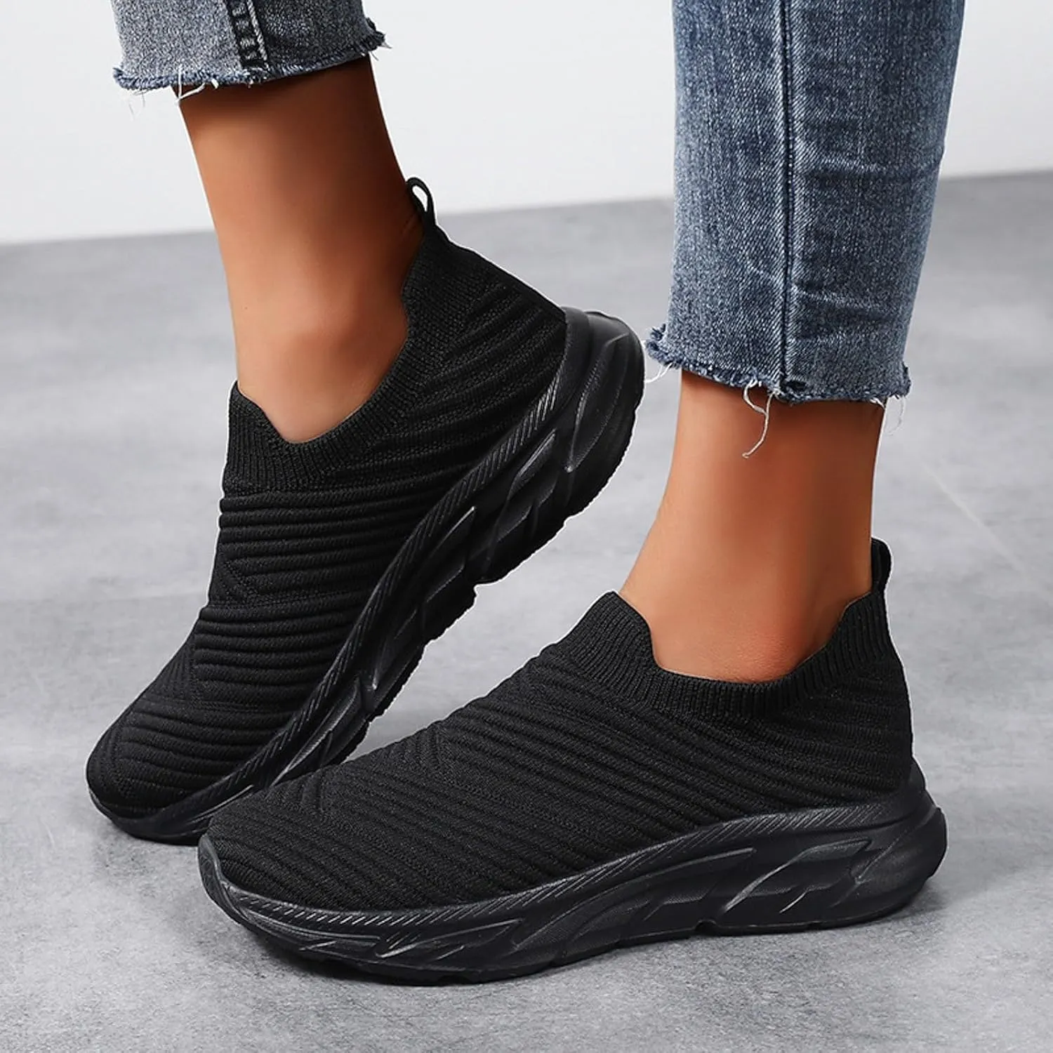 Walking Shoes Women Comfort Athletic Slip On Walking Shoes Comfortable Lightweight Breathable Non Slip Tennis Workout Running Sneakers