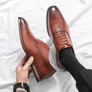 West Louis Classic Business Formal Pointed Leather Oxford Shoes