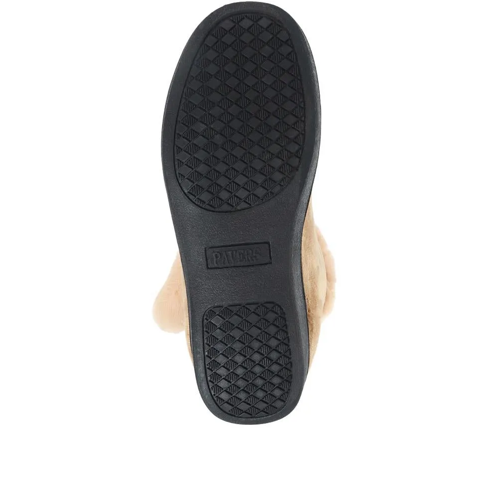 Wide Fit Ladies Slipper Boots - QINGD32001 / 319 133
