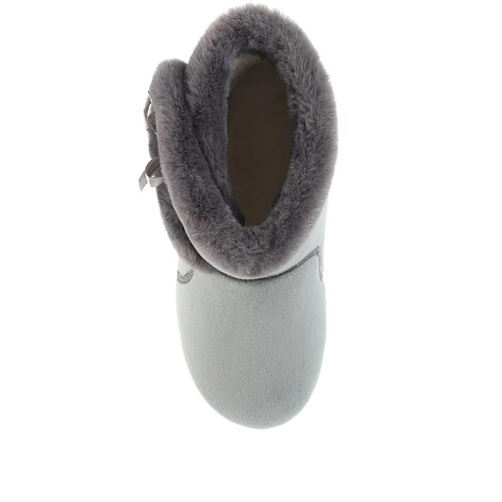 Wide Fit Ladies Slipper Boots - QINGD32001 / 319 133