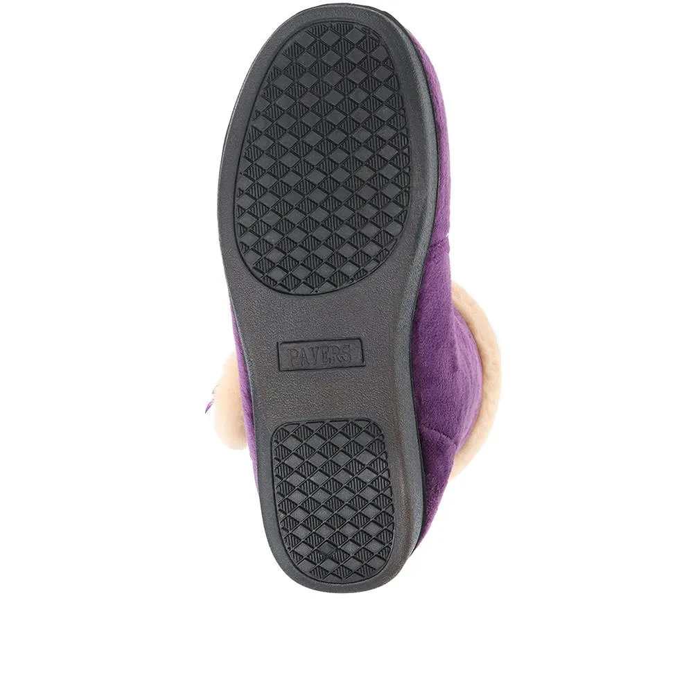 Wide Fit Ladies Slipper Boots - QINGD32001 / 319 133