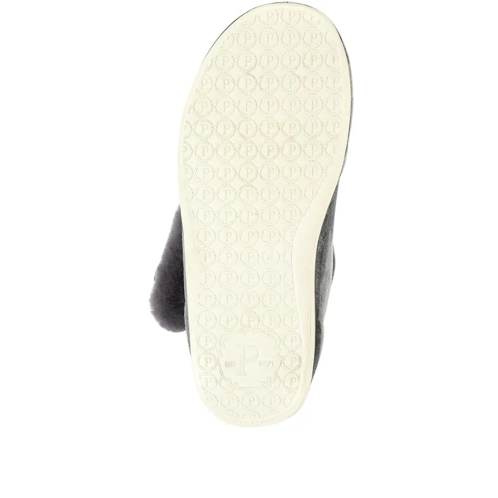 Wide Fit Ladies Slipper Boots - QINGD32001 / 319 133