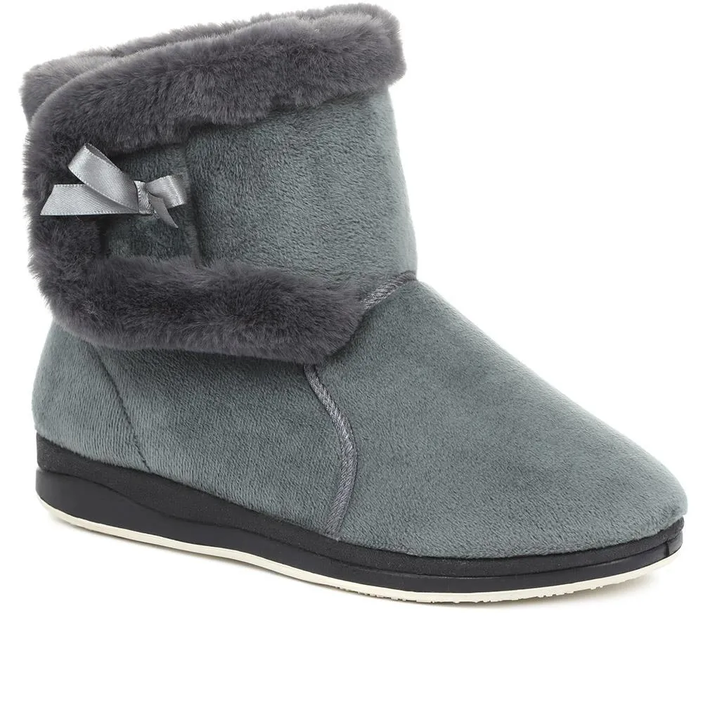 Wide Fit Ladies Slipper Boots - QINGD32001 / 319 133
