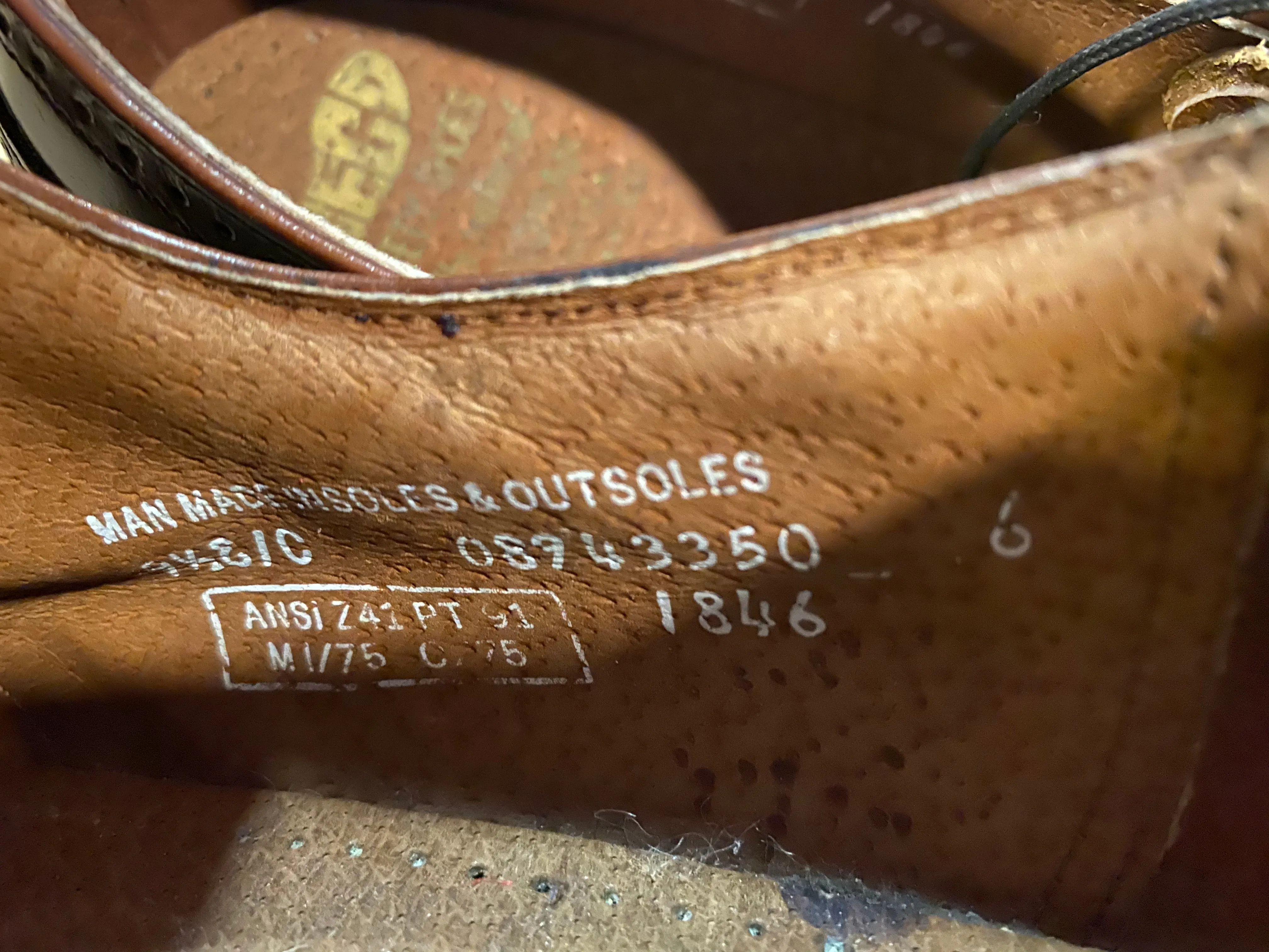 Wingtip Brogue Steel Toe Seco Bostonian Oxford Shoes 9.5M 42/43 (USA)