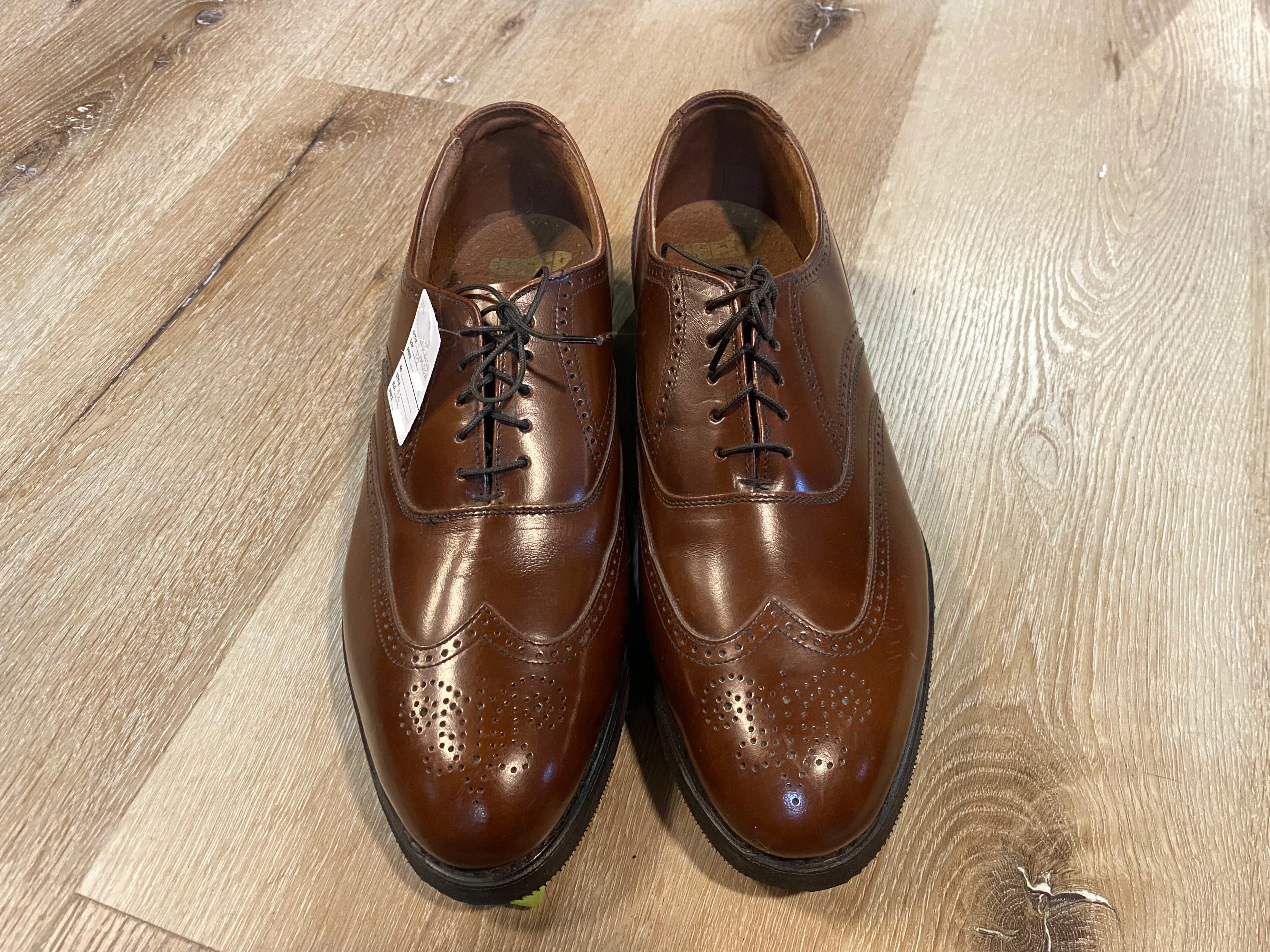 Wingtip Brogue Steel Toe Seco Bostonian Oxford Shoes 9.5M 42/43 (USA)