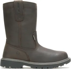 WOLVERINE mens Floorhand Waterproof 10" Soft Toe Work Boot, Dark Brown, 11.5 US