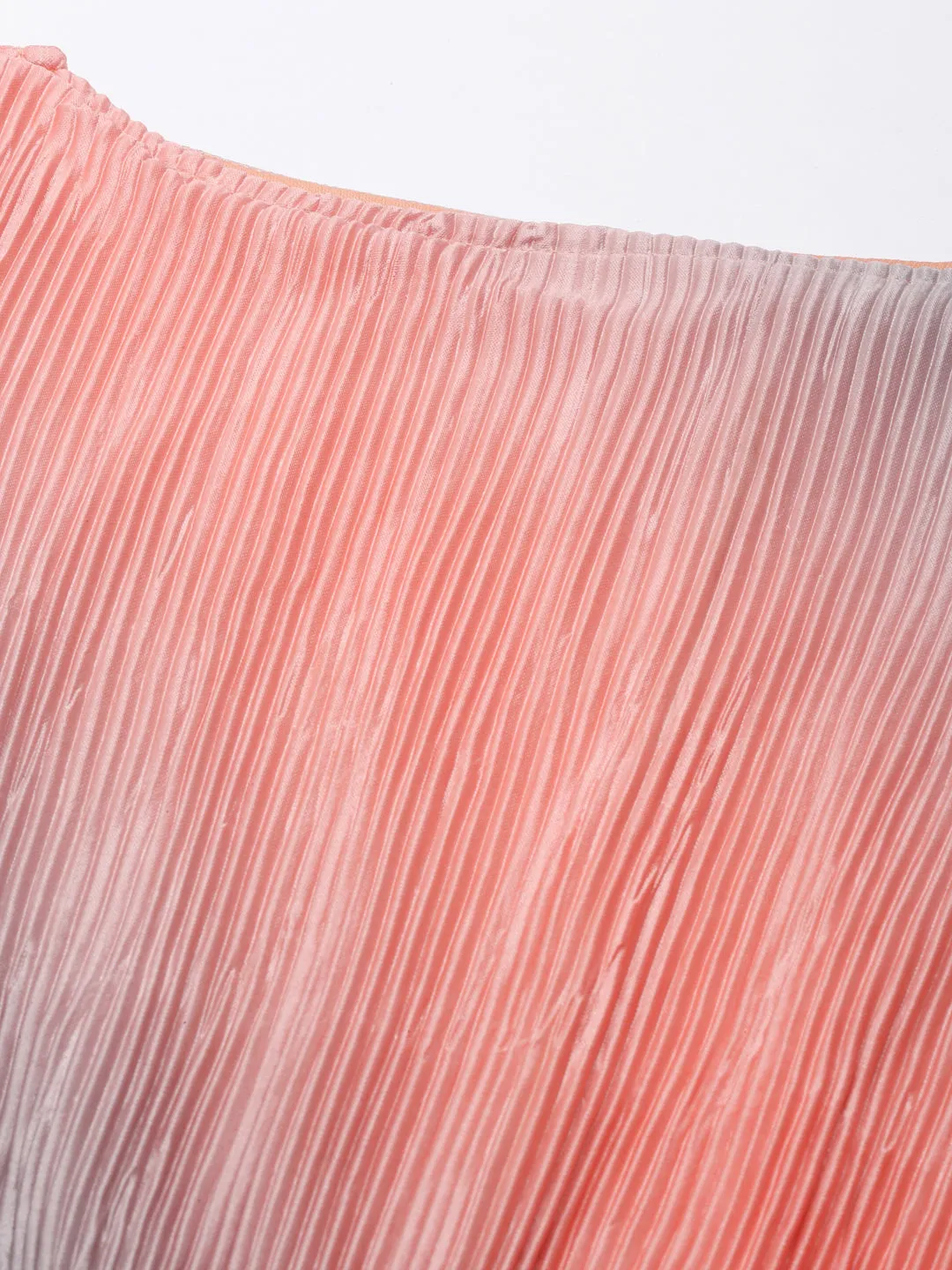 Women Coral Boat Neck Coral Dyed Co-Ords