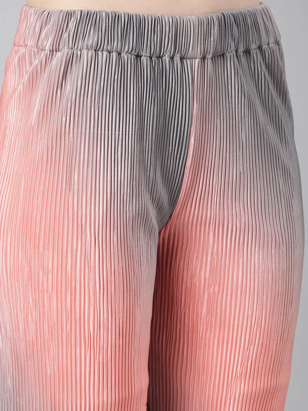 Women Coral Boat Neck Coral Dyed Co-Ords