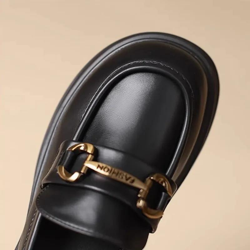 Women Retro Soft Leather Casual JK loafers