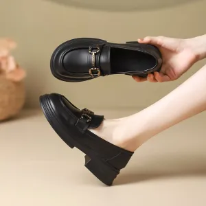 Women Retro Soft Leather Casual JK loafers