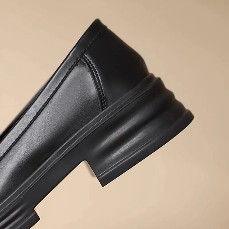 Women Retro Soft Leather Casual JK loafers