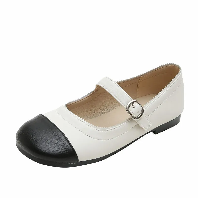 Women Soft Leather Retro Summer Casual Flats