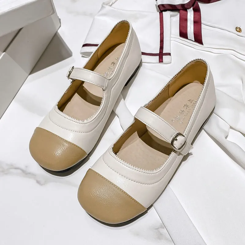 Women Soft Leather Retro Summer Casual Flats