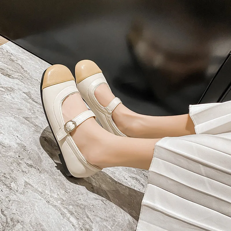 Women Soft Leather Retro Summer Casual Flats