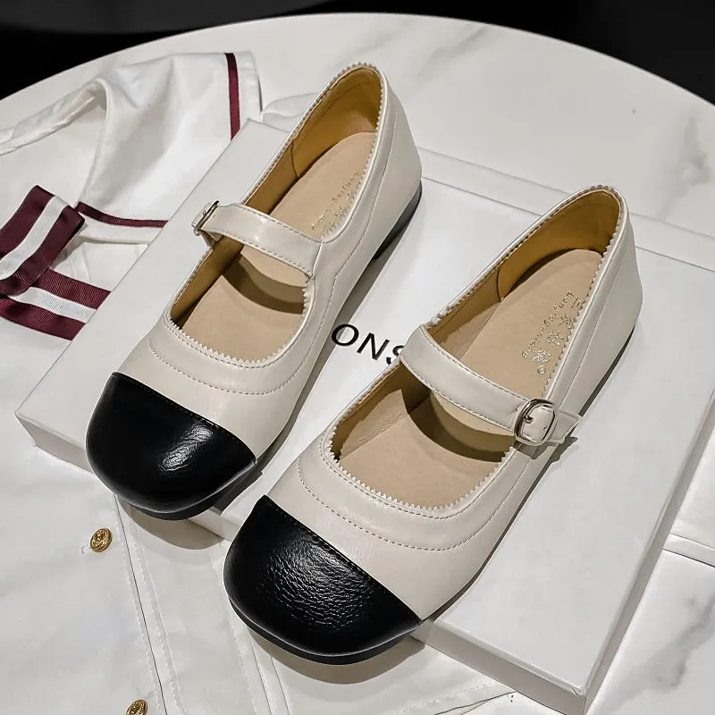 Women Soft Leather Retro Summer Casual Flats