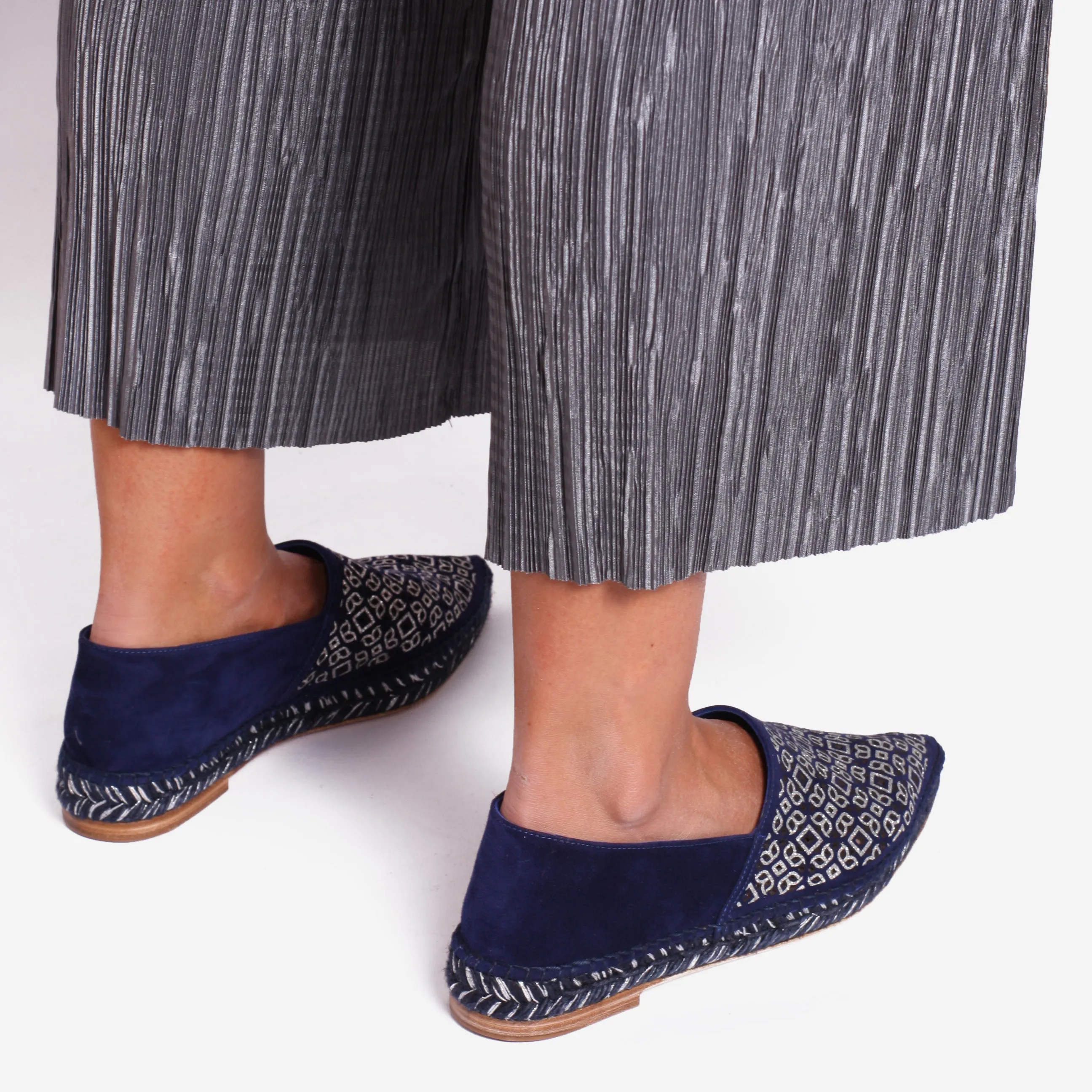 Women's Espadrilles Genuine Suede Fez Blue